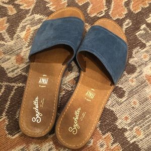 Seychelles Blue Suede Slider